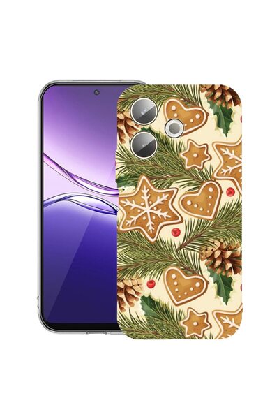 bestcase ¬Æ Husa Clear Silicon pentru OPPO A5 Pro 5G, Xmas Pattner, 2042415 T...