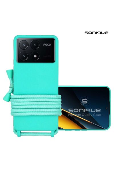 Sonique Θήκη Σιλικόνης με Κορδόνι CarryHang Xiaomi Poco X6 Pro 5G Γαλάζιο