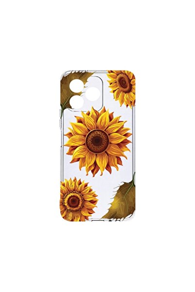 bestcase ¬Æ Husa Clear Silicon 2MM, Compatibila Cu Xiaomi Redmi 13, Sun Flowe...