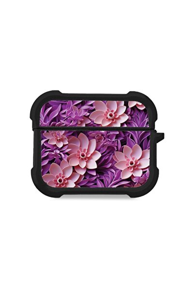 Sonique Θήκη Σιλικόνης 3D Flower Series για AirPods Pro / Pro 2 Ροζ