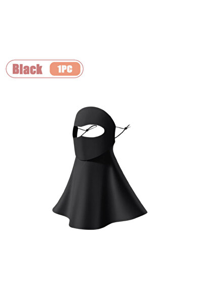 Choice3 قناع أسود للحماية من الأشعة فوق البنفسجية للصيف، قناع وجه من الحرير ا...
