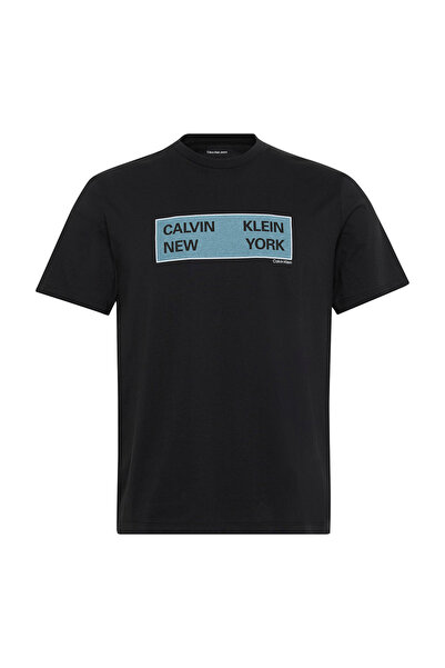 Calvin Klein Tricou bărbătesc cu mânecă scurtă, cu imprimeu, guler rotund, 30...