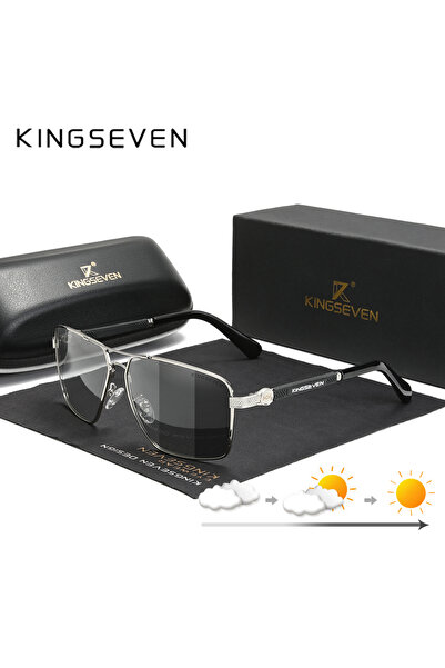 Choice6 نظارات شمسية فضية متغيرة اللون من KINGSEVEN للرجال/النساء، تصميم جديد...