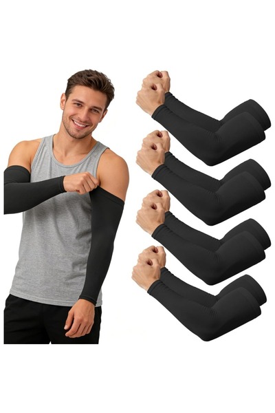 Choice black-4 pairs 4-Pack Cooling Breathable Sun Arm Sleeves Protection for...