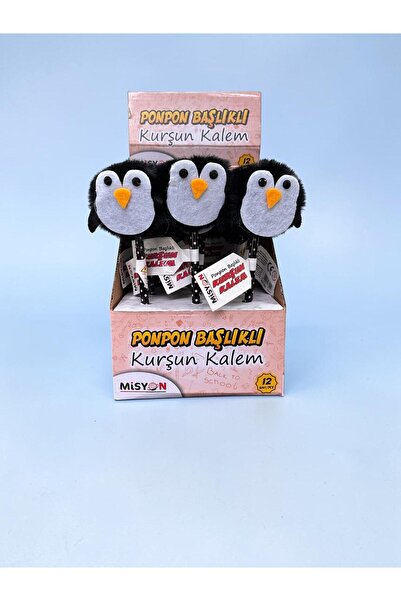Misyon Penguin Pompom Headed Pencil 12 Pack
