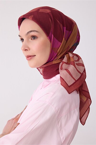 Belli Çiçek Desen Fresh Rozy Eşarp