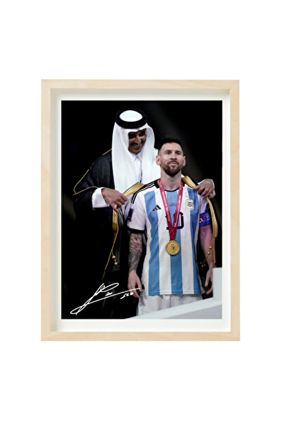 Boomah Accessories ملصق ليونيل ميسي الأرجنتيني بتصميم البشت العربي مع إطار 30...