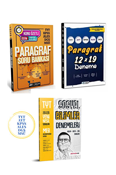 Panem Yayınları TYT-AYT-KPSS-ALES-DGS Özetli Paragraf Soru Bankası / 12x19 De...