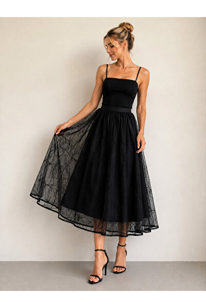 Ekol Lace Midi Skirt