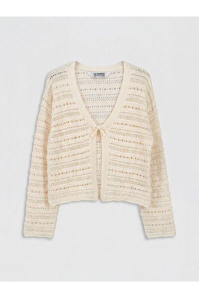 LC Waikiki Nevavm Farklı Renkler with Contrast Openwork Design Girls' Knitwea...