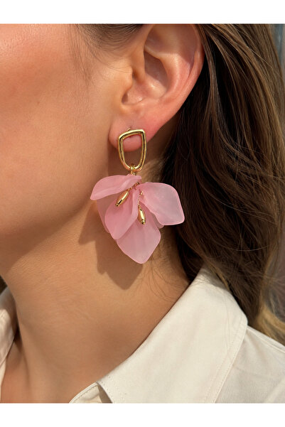 POYASE Gold Detailed Flower Shaped Lightweight Design Dangle Earrings Blue Or...