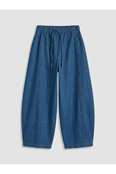 LC Waikiki Nevavm Women's Barrel Fit Jeans with Elastic Waist and Difference ...