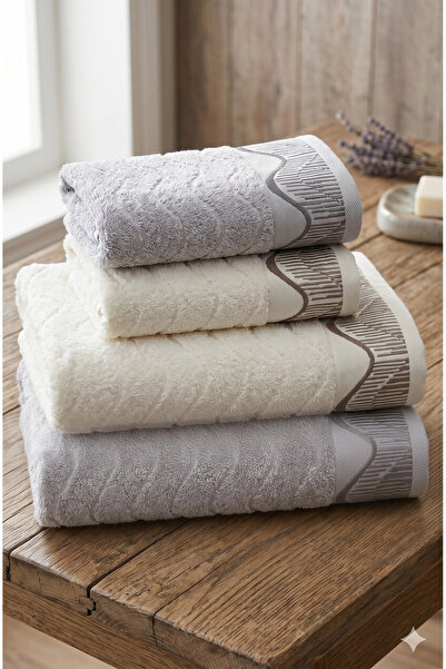 Özdilek Nev Brand Klab Towel Set 4 Pieces (Nev Is a Brand Belonging to the Öz...