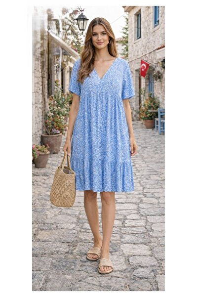Arya Nisa Kids 100% Cotton Viscose Short Sleeve Midi Summer Dress