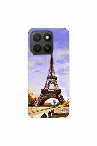 OEM Husa compatibila cu Honor X8c Silicon Gel Tpu Model Desen Turnul Eiffel
