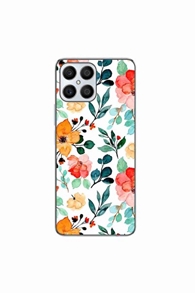OEM Husa compatibila cu Honor X8 4G Silicon Gel Tpu Model Painted Flowers