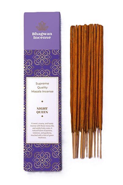 Bhagwan Incense Regina Nopții - bețișoare de tămâie artizanale premium masala...
