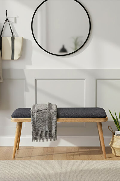 MAQ HOME Vina Mini Karina Meşe Ahşap Ayaklı Bench