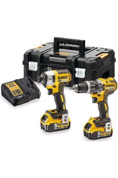 Dewalt Set de 2 unelte profesionale fără fir DCK266P2T, 18V XR, motor fără pe...