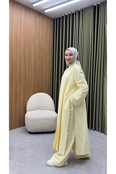 byrukye Keten abaya takımı