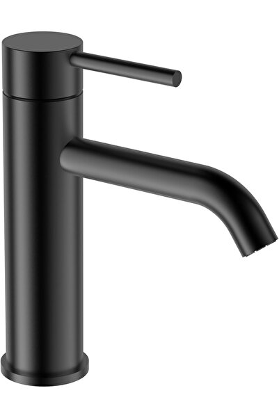 OEM Baterie de lavoar rotundă neagră, înălțime 18 cm