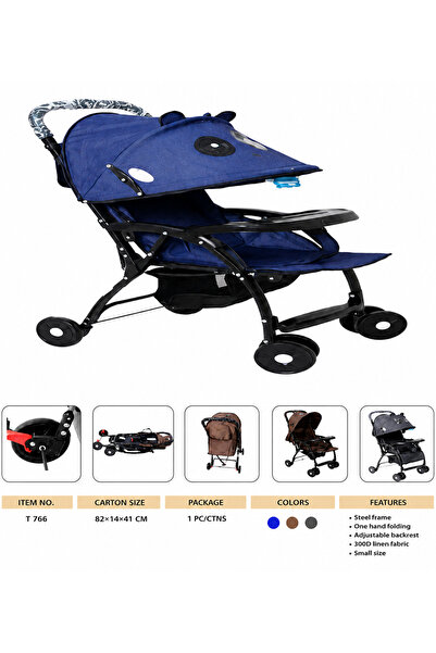 Generic Lightweight Baby Stroller with One Hand Folding & Adjustable Reclinin...