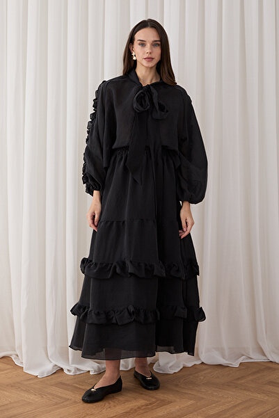 Melike Tatar Ruffled Skirt Tulle Set 32-2794