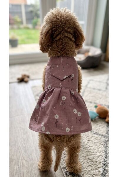 PetiliDünya Flower Dress Cat Outfit Dog Outfit Dress