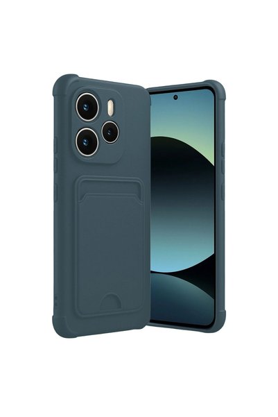 OEM Xiaomi Redmi Note 14 4g Kelvin Silicone with Business Card Holder - Dark ...
