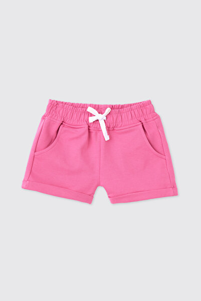 Panço Baby Girl Pink Knitted Shorts
