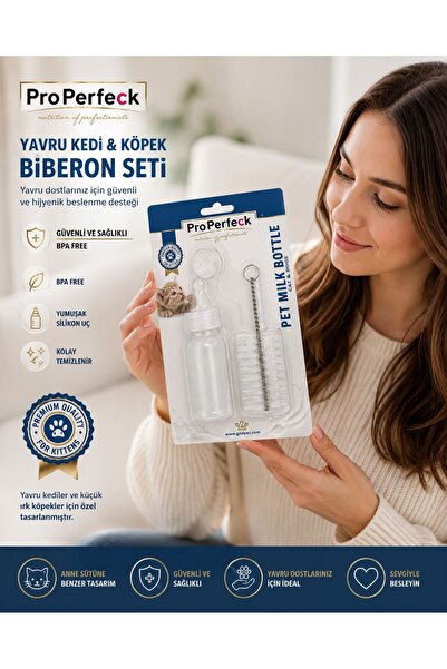 pro perfeck ProPerfeck Yavru Kedi & Köpek Biberon Seti BPA Free Silikon Uçlu ...