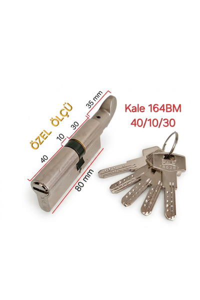Kale Kilit Kale 164 BME 80mm 40/10/30 Silindir Kale Özel Kapı Silindir Ölçülü...
