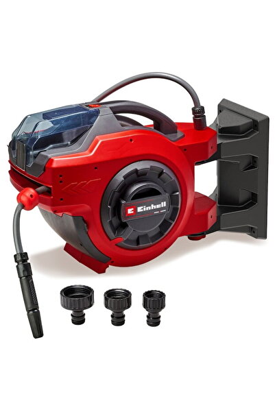 Einhell Cordless hose reel 18 V, automatic hose reel, swivels up to 180°, bul...
