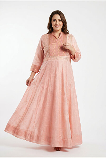OEM Elegant long dress made of Cotton and silk