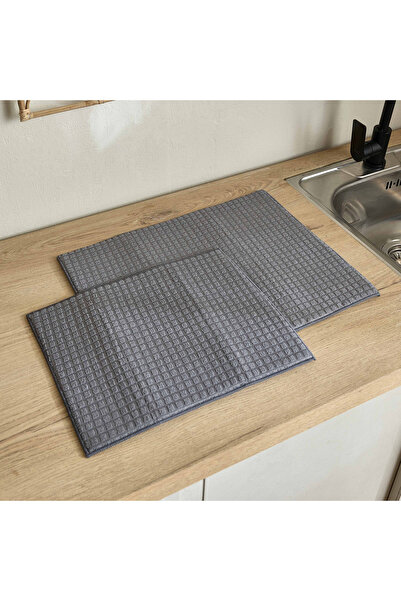 Home Box Bristol 2-Piece Microfibre Dish Drying Mat Set - 30x40 cm and 38x50 cm