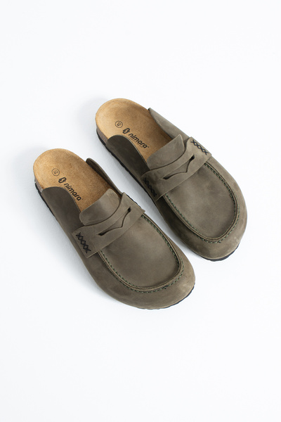 JAGEN SHOES Varkon Unisex Loafer Hakiki Deri Doğal Orjinal Mantar Tabanlı Ana...