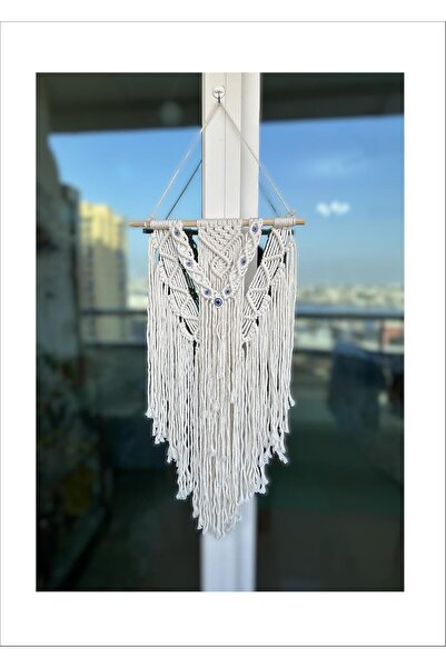 Generic Divine Design Handmade White Macrame evil eye Toran for Door | Elegan...