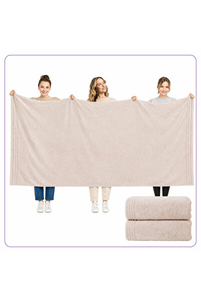Donetella Bath Sheet Set 2 Pack 90x180 cm – 330 GSM Microfiber, Soft, Absorbe...
