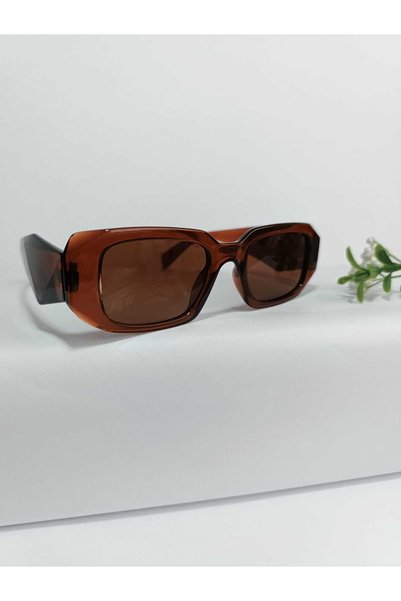 Armastr Vintage Brown Rectangular Women's Sunglasses