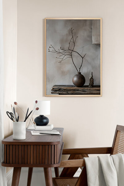 Muyika Design Dekoratif Duvar Tablosu Wabi-Sabi Akışkan Seri 50x70 cm Masif A...