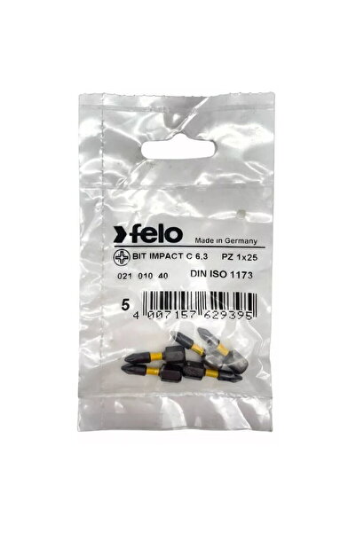 FELO Set de 5 biți, profil Impact, tip Pozidrive, C6.3, PZ1, 25mm