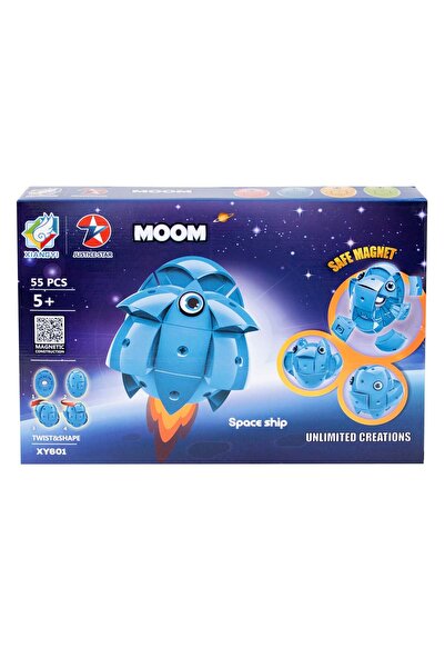 Smile Games Joc de constructie, Smile Games, Mini nava spatiala magnetica, 55...