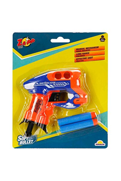 Zapp Toys Mini pistol cu 2 sageti din burete, Zapp Toys, Dart Blaster