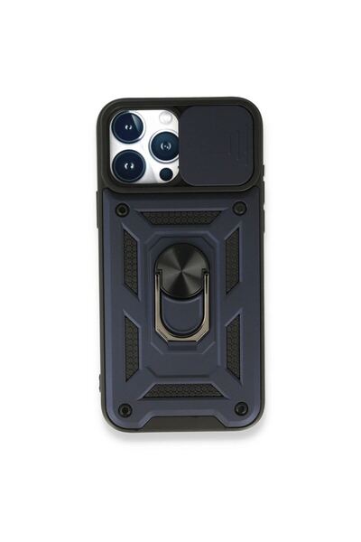 OEM Apple iPhone 15 Pro Max Case Pars Silicone with Lens Ring - Navy Blue