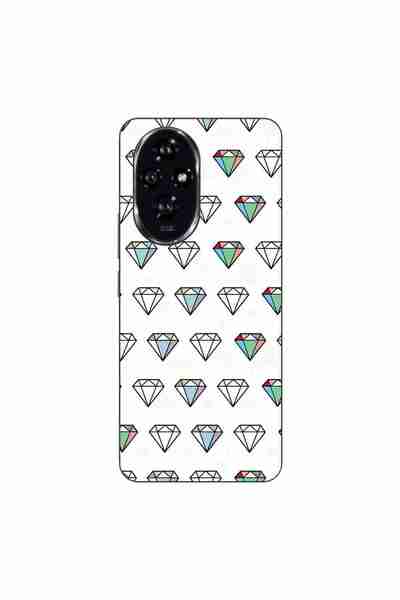 OEM Husa compatibila cu Honor 200 Silicon Gel Tpu Model Diamonds Pattern Tran...