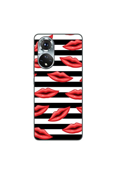 OEM Husa compatibila cu Honor 50 Silicon Gel Tpu Model Striped Kisses