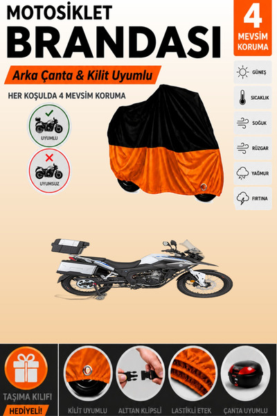 Cemku Double Black Top - Orange Bottom, Rear Bag Compatible Mondial Rx3I Evo-...