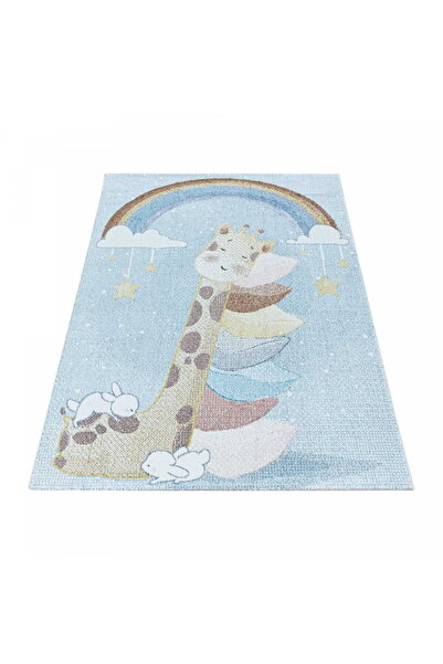 Ayyildyz Covor norocos pentru copii Girafă dormind pe nori 140 cm x 200 cm