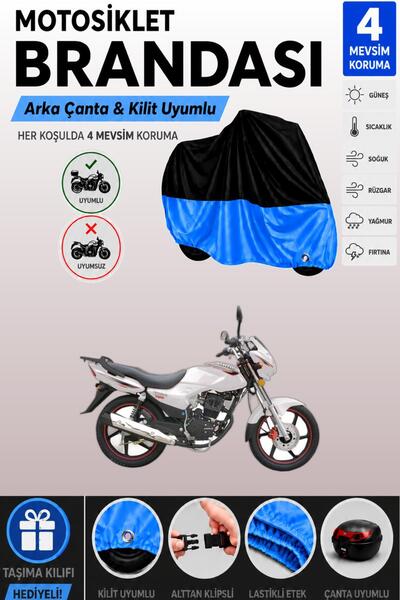 Cemku Double Black Top - Blue Bottom, Rear Bag Compatible King Motor Kr-150-G...