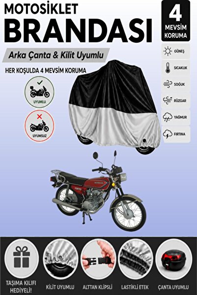 Cemku Double Black Top - Gray Bottom, Rear Bag Compatible Mondial 125 Uag Mot...